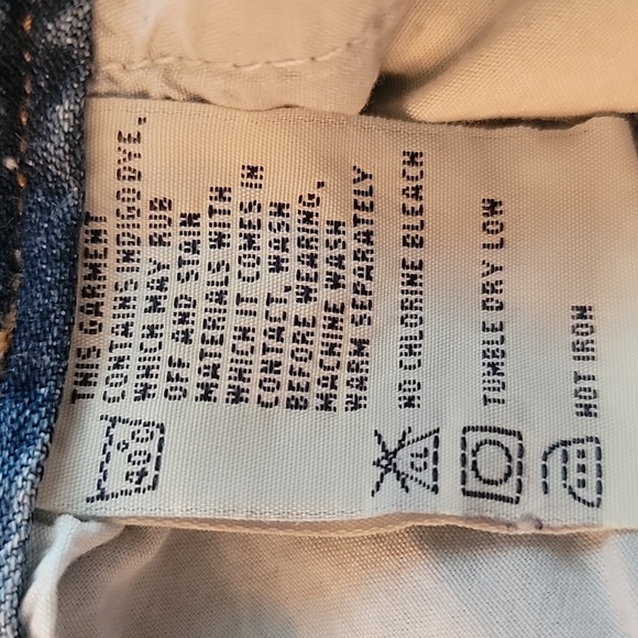 UNION BAY Y2K 90s Blue Medium Wash Retro Straight Leg Bib Carpenter Overalls M - Picture 7 of 9